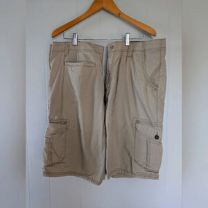 IronFlex Cargo Shorts Tan size 38 Work Carpenter Flex Cotton Lightweight 2‎ set
